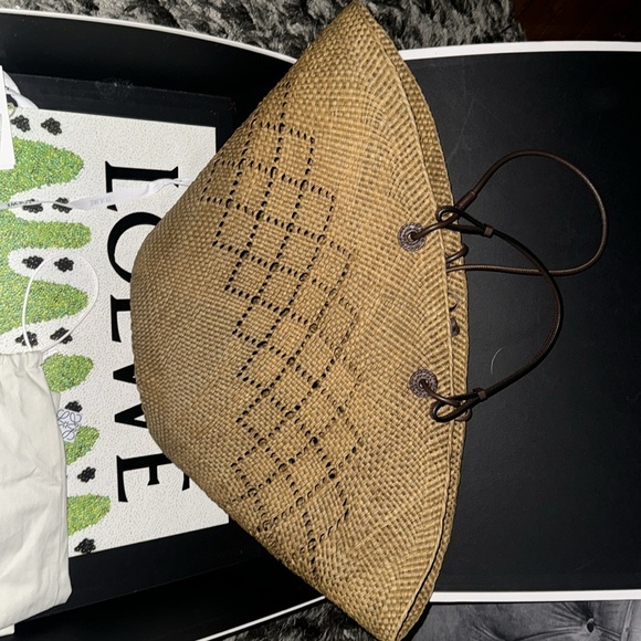 Loewe Large Anagram Basket Olive green basket bag - Picture 3 of 8